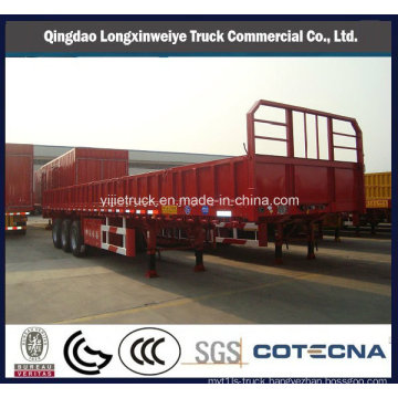 Tri Axle Compartment Side Wall Cargo Truck Semi Trailer